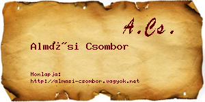 Almási Csombor névjegykártya